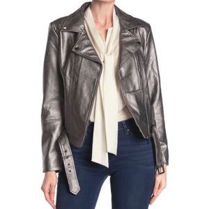 Faux Leather Moto Jacket